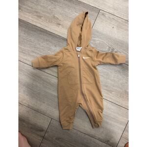 Nike Tan Zip up Jumpsuit Boys 3mo